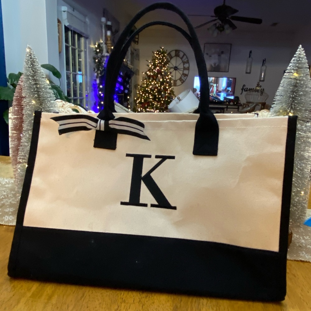 Monogrammed Canvas Tote